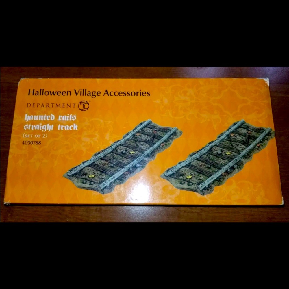 Dept 56 halloween straight track rail for rickety railroad